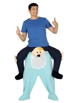 Funidelia Piggyback Baby Met Blauwe Pyjama's Kostuum