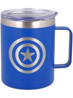 Funidelia Captain America Logo Thermos Mok - Marvel