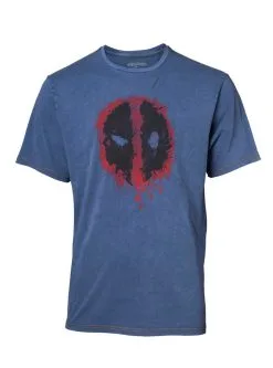 Funidelia Deadpool Logo Denim T-Shirt Voor Mannen– Marvel