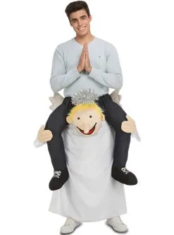 Funidelia Piggyback Engel Kostuum Voor Volwassenen