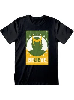 Funidelia Loki Believe T-Shirt Voor Volwassenen - Marvel