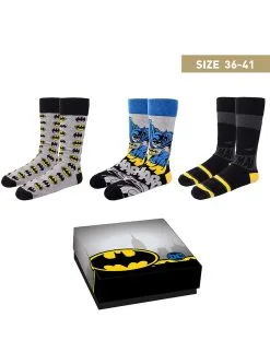 Funidelia Pak Van 3 Batman-sokken