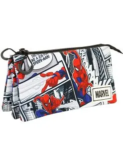 Funidelia Spider-Man Etui Met Drie Vakken