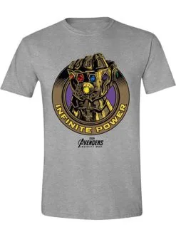 Funidelia Thanos Infinity Gauntlet T-Shirt Voor Mannen In Het Grijs - Avengers Infinity War