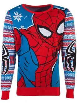 Funidelia Unisex Kerst Spiderman Trui Voor Volwassenen - Marvel