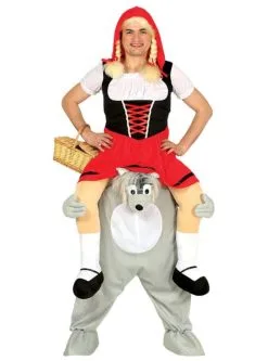 Funidelia Piggyback Roodkapje En Grote Boze Wolf Kostuum