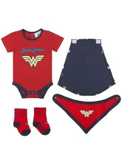 Funidelia Wonder Woman-rompertje, Sokken En Slabbetje Voor Baby's